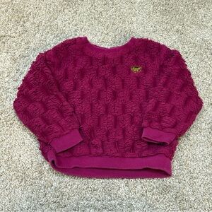 Baby Girl Juicy Couture Dark Pink Fuzzy Sweater Long Sleeve Girls size 24 months